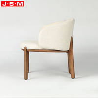 Fauteuil Chinois Moderne en Bois Massif avec Coussin pour Salon et Restaurant