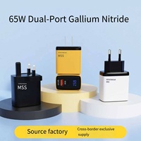 Chargeur intelligent DENIXI PD Type-C avec écran numérique 65 watts compatible avec les adaptateurs secteur pour téléphones mobiles et ordinateurs portables