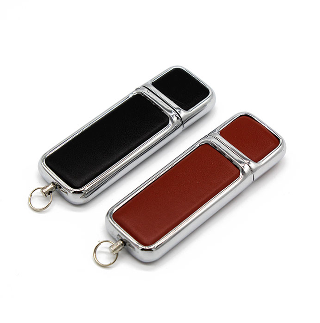 Business Metal Leather Usb Flash Drive 4GB 8GB 16GB Pen Drive 32gb Usb Stick 64GB 128GB High Quality Pendrive Custom Logo