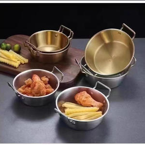 Tazón Coreano de Acero Inoxidable 304 para Sopa de Vino de Arroz, Olla para Mezclar con Doble Asa para Makgeolli, Fideos, Ensaladas, Senderismo y Camping - Product Image 2