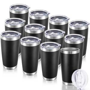 20oz Tumbler Bulk Stainless Steel Vacuum Insulated Tumblers with <b>Lid</b> Double Wall Travel Mug Durable Powder Coated <b>Coffee</b> <b>Cup</b> - Product Image 1