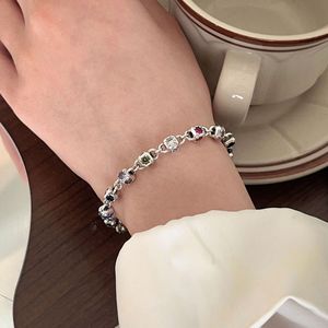 Yinruitai S925 Sterling Silver <b>Rainbow</b> Zirconia <b>Bracelet</b> Geometric Design Everyday Wear - Product Image 3