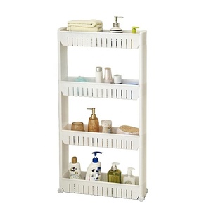 Slide Out Kitchen Trolley Rack Holder <strong>Slim</strong> <strong>Storage</strong> 3 Shelf Organizer on Wheels - Product Image 1