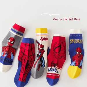 Calzini a tubo in cotone sottile e traspirante per bambini, calzini casual lavorati a maglia per ragazzi, con cartoni animati, per studenti, primavera autunno - Product Image 3