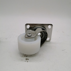 Schwer belastete obere Platte schwenkbare Gesamt bremse 2,5 "PA Nylon Rad Gleitlager Edelstahl SUS 304 Nachlauf - Product Image 3