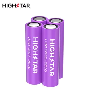 HIGHSTAR 원통형 3.7v 2500mah 18650 리튬 이온 폴리머 충전식 리튬 이온 배터리