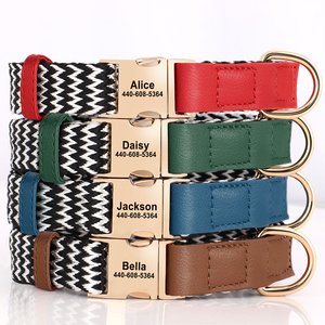 Collar personalizado para perro y juego de correa impreso, fabricación de estilo occidental personalizado, cuerda pequeña y grande de nailon para mascotas, accesorios para caminar - Product Image 2