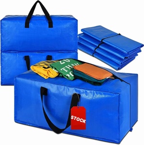 Wholesale Reusable Heavy Duty Extra Large Moving Clothes Storage Bags with Strong Handles Backpack Straps