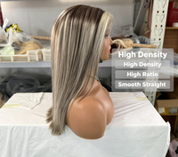 Peluca de Cabello Humano Remy a Buen Precio, Peluca de Encaje HD con Puntas Completas, Extensiones de Cabello Humano Real para Negocios de Peluquería