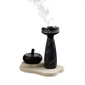 Luxury Black Resin <b>Bakhoor</b> Burner Mabkhara Arabic <b>Oud</b> Sandalwood Incense Burner Islamic Home Fragrance Decor New - Product Image 1