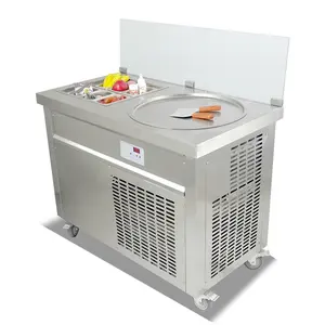 fried ice-cream roll cart,rolled ice cream maker machine fry cold stone ice cream roll cart machine single pan images