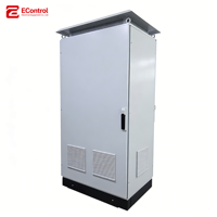 Boîtier de distribution d'énergie extérieur, armoire en acier laminé à froid IP55 avec capot anti-pluie et grilles de ventilation latérales