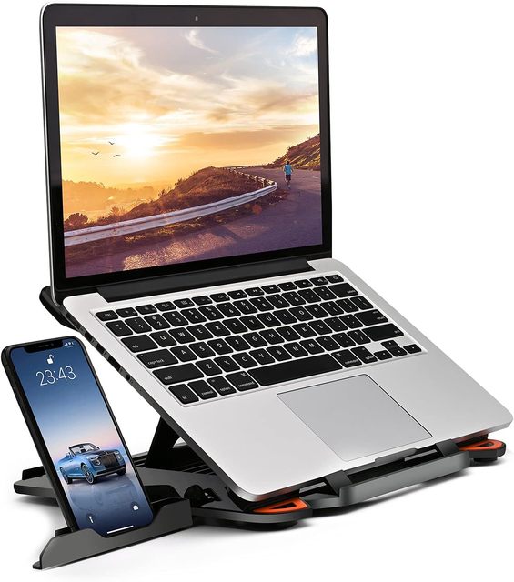 Foldable Laptop Stand with Cooling Fan Adjustable Laptop Stand Laptop Stand 360 Rotation