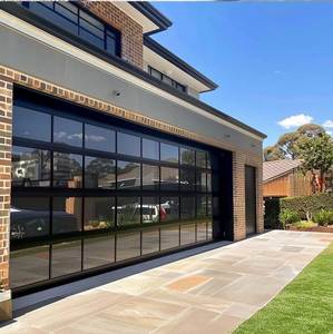 <span class=keywords><strong>Porte</strong></span> de <span class=keywords><strong>garage</strong></span> sectionnelle en aluminium et verre moderne, motorisée, Sunnysky, prix avantageux, isolation automatique industrielle - Product Image 1