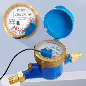 YomteY Multi-Flow Brass Water Meter 15mm Dry-Type Pulse Remote Transmission Smart Rotary Copper Casing - Product Image 1