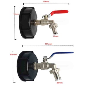 อะแดปเตอร์ถัง IBC รุ่น S100 X 8 สำหรับก๊อกน้ำขนาด 1/2, 3/4 นิ้ว สำหรับอะแดปเตอร์ทางออกทองเหลือง วาล์วน้ำฝนทองเหลือง ข้อต่อน้ำฝนทองเหลือง - Product Image 2