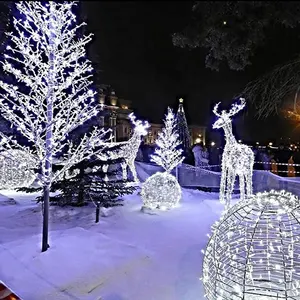 Lampu setrip LED dekorasi pohon, dioperasikan di taman luar ruangan gaya untuk dekorasi Natal pesta pernikahan liburan