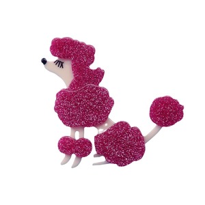 Nouvelle mode caniche broche élégante lumière luxe Simple dessin animé mignon cheveux bouclés chien poitrine bijoux - Product Image 6
