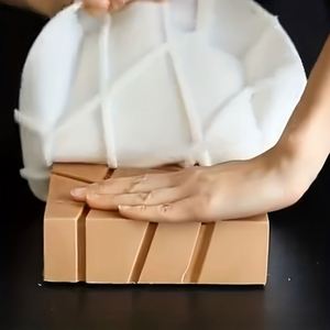 TangChu <b>Square</b> Oblique Irregular Mousse and Chocolate Silicone Cake Mold Baking Tools DIY Kitchen Oven Safe - Product Image 1