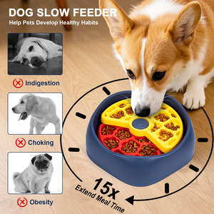 Three-Layer Rotating Slow Feeding Oval PP Durable Anti-Choke and Anti-Tumble Pet Bowl for Dogs and Cats - Product Image 4