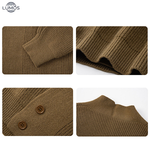 Cárdigan de Moda para Hombre, para Invierno y Otoño, Abierto, Grueso, de Acrílico, con Cuello en V, un Solo Botón, para Uso Diario, Estilo Urbano, Transpirable - Product Image 5