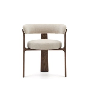 <span class=keywords><strong>Fauteuil</strong></span> en granit nordique en gros <span class=keywords><strong>avec</strong></span> accoudoirs, chaise de salle à manger en chenille marron, base en frêne foncé - Product Image 5