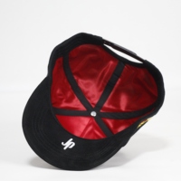 Casquette de baseball à 5 panneaux avec logo brodé en 3D personnalisé et visière en daim, casquette de sport à doublure en satin pour hommes et femmes Gorras