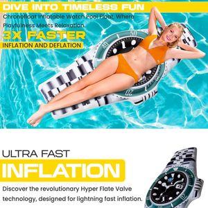 Flotador Inflable Gigante de PVC con Diseño de Reloj, Balsa de Lujo para Piscina para Adultos de MAKE WAVES - Product Image 6