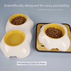 Set di Ciotole per Animali Domestici Surepawzy a Forma di Tuorlo d'Uovo per Gatti e Cani di Piccola Taglia, Opzioni Singole/Doppie, Ciotole per Cibo e Acqua, Vendita all'Ingrosso - Product Image 3