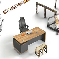 Bureau de direction convertible moderne certifié CE en bois MDF Vente en gros pas cher Mobilier de poste de travail pour le personnel Chambre à coucher