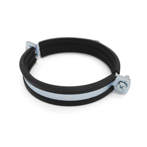 Rohrs chellen aus Kohlenstoffs tahl mit Gummi für Tdc-Kanal flansch befestigungen Rohr klemmen Schnell verschluss mit Schweiß mutter rohrs chellen - Product Image 1