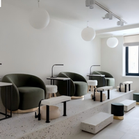 Fauteuil de pédicure en velours haut de gamme, station de pédicure complète sans tuyauterie, mobilier pour salon