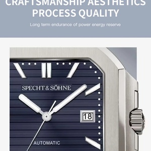 2025 New Hot Selling Ultrathin Cubic <b>Watch</b> for Men <b>Mechanical</b> Wristwatch Sapphire Green Color Luminous Waterproof - Product Image 3