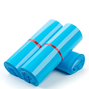 In stock blue clothing packaging shipping courier delivery custom logo post envelope plastic poly mailers mailing bags