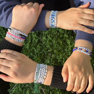 Collar <span class=keywords><strong>de</strong></span> Cuentas <span class=keywords><strong>de</strong></span> Arcilla Suave Estilo Bohemio con Patrón <span class=keywords><strong>de</strong></span> Corazones <span class=keywords><strong>de</strong></span> la Amistad, Estilo Europeo y Americano, <span class=keywords><strong>de</strong></span> Venta Caliente Transfronteriza - Product Image 1