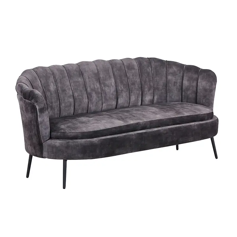 Prezzo economico mobili soggiorno lusso moderno divano velluto divano a tre posti divano in metallo nero divano salotto