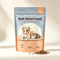 Sachet Doypack Autoportant en BOPP et Feuille d'Aluminium avec Fermeture Éclair, Impression Numérique Personnalisée du Logo, Anti-Odeur, pour Emballage de Bœuf Séché et Friandises pour Animaux, 500g