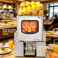 Industriële Citruspers NS2000E-3 Automatische Citruspers 110V/220V, 20 vruchten per minuut, Volledig roestvrijstalen constructie