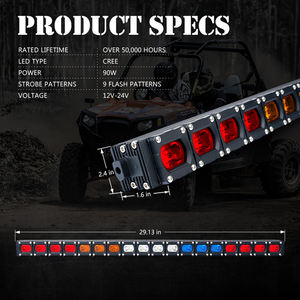N2 Plug and play Kit de barra de luz estroboscópica de persecución trasera súper brillante 90W 30 pulgadas con aspecto atractivo para Speed UTV/Polaris/Canam/<span class=keywords><strong>Ya</strong></span>-maha - Product Image 5