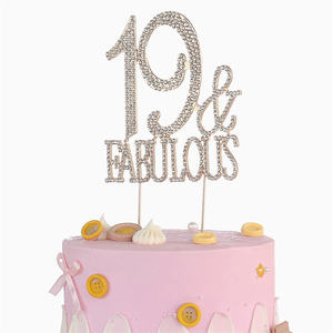 Adorno de <span class=keywords><strong>feliz</strong></span> <span class=keywords><strong>cumpleaños</strong></span> profesional personalizado, suministros para fiestas, velas de lujo, decoraciones, <span class=keywords><strong>19</strong></span> números, adorno para tarta de <span class=keywords><strong>cumpleaños</strong></span> - Product Image 4