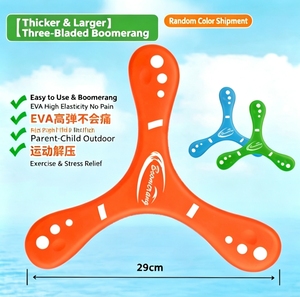 Boomerang de Tres Aspas de Goma para Deportes al Aire Libre, Juguete para Niños y Adolescentes, Lanzamiento Manual, Dardo de EVA Suave de Tres Aspas, Venta al Por Mayor - Product Image 2