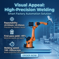 Robot de soudage laser industriel à 6 axes 1000W 1500W 2000W 3000W certifié CE, machine de soudage automatique pour la fabrication métallique