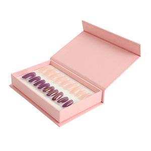 Boîte d'emballage en papier écologique personnalisé de 3mm d'épaisseur pour ongles artificiels marque privée vide rouge à lèvres vernis <span class=keywords><strong>fausse</strong></span> presse ongles pointes - Product Image 1