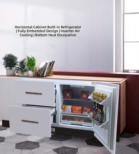 Réfrigérateur-congélateur <span class=keywords><strong>encastrable</strong></span> 196L entièrement intégré, type tiroir, avec machine à glaçons intégrée pour hôtels et îlots de cuisine - Product Image 2