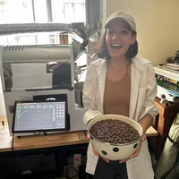 Tostador de Café Eléctrico Yoshan de 1 kg y 1.5 kg con Temperatura Ajustable, Máquina de Tostado de Granos de Café con Aire Caliente y Pantalla LED