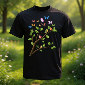 T-shirt promotionnel Symphonie florale avec imprimé floral élégant - Product Image 3