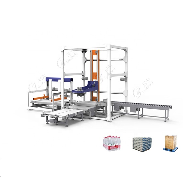 Robotic Palletizer Factory Bag Cement Salt Chemical Fertilizer Sugar Carton Beverage Filling Line Automatic Palletizer Machine