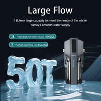 Purificateur d'eau central mini Nobana personnalisable pour évier domestique, charbon actif, débit de 900 L/H, filtre 24 mois, eau potable pure