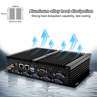 VENOEN Mini PC Industri Core I5 4200U 2*RJ45 2.5G Lan HD+VGA Win10 Ubuntu 6*RS232 6*USB Mendukung Modul 3G/4G