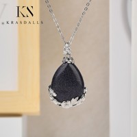 Pendentif en Cristal Goutte d'Eau Quartz Rose Naturel Pierre de Prunier Accessoires Collier Femme Vintage Jade Améthyste Protéine Cadeau
